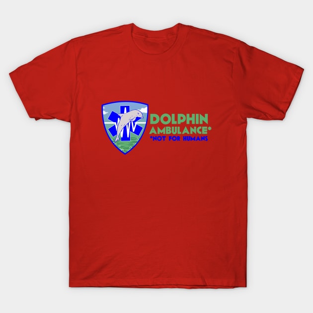 Dolphin Ambulance T-Shirt by VonGo Studio